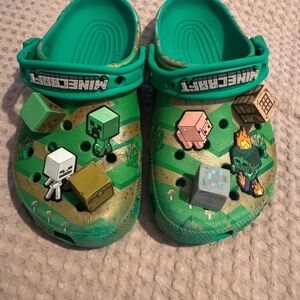 Green Kids Shoes with Character Charms